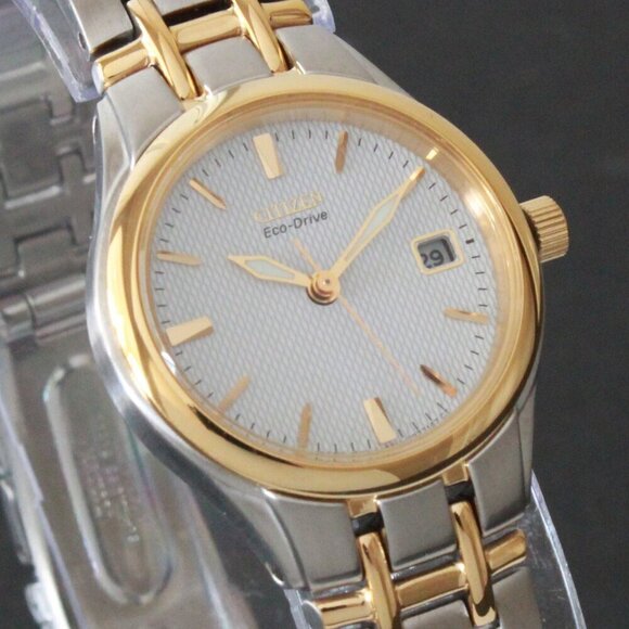 Eco Drive Women\'s Silhouette Calendar Two Tone 25mm main image 5